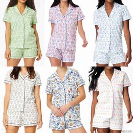 Designer Cute Roller Rabbit Pajamas Set Y2k Monkey Prefabricated Printing 2-piece Pajama Set Cropped Top Short Sleeve Shirts Pj Shorts Casual Wear Womens T-shirt