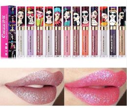 Cmaadu shimmer lip gloss beauty girl diamond glitter lip tint waterproof long lasting 12 Colour gold flash liquid lipstick7635230