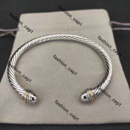 luxury David Yurma bracelet cable bracelets DY pulsera designer Jewellery women men silver gold Pearl head X shaped cuff Bracelet david Y Jewellery christmas gift 5MM 607