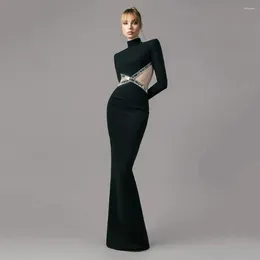 Casual Dresses 2024 Winter Black Women Long Sleeve Sexy Backless Bodycon Bandage Dress Elegant Evening Party Cocktail