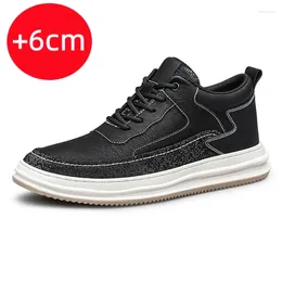 Casual Shoes Spring Brand Mens Elevator Heightening Height Increase Insole 6CM Outdoor Sneakers For Men