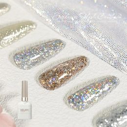 Luxury Shine Nail Gel Bright Lacquer 15ml UV LED Soak Off Gel Glitter Varnish Nail Gel Polish For Manicure Nail Art Design 240422
