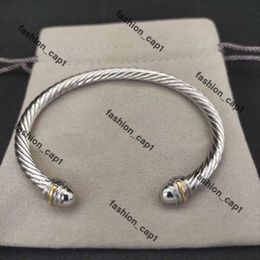 Luxury David Yurma Bracelet Cable Bracelets DY Pulsera Designer Jewellery Women Men Silver Gold Pearl Head X Shaped Cuff Bracelet David Y Jewellery Christmas Gift 5MM 787