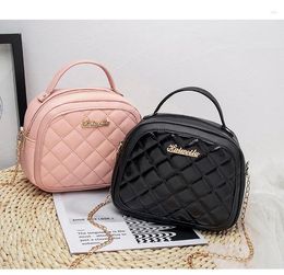 Evening Bags 2024 Winter Luxury PU Fashion Handbags Wild Rhombus Women's Shoulder Bag Girls Messenger Shell-shaped Women