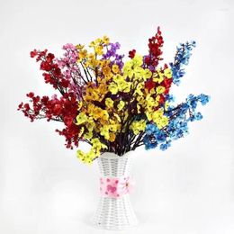 Decorative Flowers 1/2PCS Artificial Plants Long BabysBreath Christmas Decorations For Wedding Bridal Festival Party Home Vase Fake Plastic