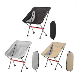 Camp Furniture Folding Camping Chair With Carrying Bag Practical Aluminum Alloy Structure Beach For Park Yard BBQ Sporting Events Hiking