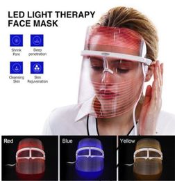 3 Lights LED Mask Therapy Machine Pon Light Red Blue Yellow Podynamic Face Skin Rejuvenation Acne Treatment Salon Beauty2066384