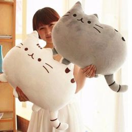 Toys 25/40/50cm Kawaii Cat Pillow Cotton Biscuit Plush Animal Doll Toy Big Cushion Cover Peluche Gift Child Birthday Gift