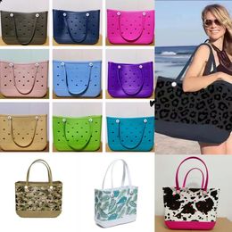 Bogge Bags s Large Boggs Beach Bag Silicon Beach Tote Bag Rubber With Holes Bog Bags Beach XL Handbag Designer 240418