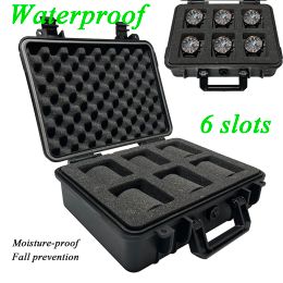 Pillow 6 Slots Waterproof Watch Storage Case Jewelry Display Organizer Box Antidrop Watch Suitcase Flannel Watch Pillow Tool Box