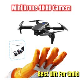 Drones Original Mini Drone Black E88 4K Wideangle HD Camera With Battery Kid Gift Toy
