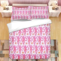 sets Pink Roller Rabbit 3D Printed Bedding Set Duvet Covers Pillowcases Comforter Bedding Set Bedclothes Bed Linen