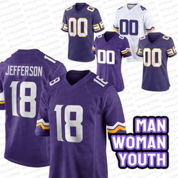 Aaron Jones 3 Addison Justin Jefferson Football Jersey TJ Hockenson Xavier McKinney Harrison Smith Adrian Peterson Randy Moss CJ Ham Joshua Dobbs Jay Ward KJ Osborn