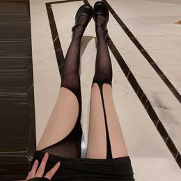 Sexy Socks Big Hole Knee-High Roleplay Sexy Sheer Pantyhose Lace Rave Comfy Extreme Sexy Tights Lovers Cosplay Love Streetwear New in