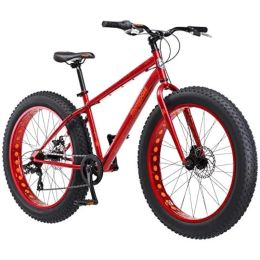 Bicycle Aztec Mens and Womens Fat Tire Bike, 18Inch Steel Frame, 26Inch Wheels, 4Inch knobby tires, Red