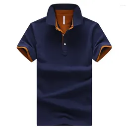 Men's Polos Korean Fashion Men Casual Cotton Polo Shirts Short Sleeve Solid Clothing Male Shirt Plus Size 4XL