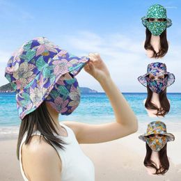 Berets Fisherman Hat Mask Integrated Folding Sun Sunscreen Visor Cover Face Protection Outdoor Cycling Breathable UV Cap