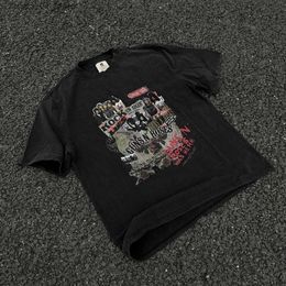 Men's T-Shirts Frog Drift Fashion Brand Streetwear Roses 1991 Graphics Printed Vintage Clothing Casual Loose Oversized T Shirt Tops Tee For MenQ240425