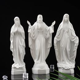 NORTHEUINS Virgin Mary Statue Mother God Figurines for Interior Our Lady of Guadalupe Religious Home Decoration Sculpture Object 240416