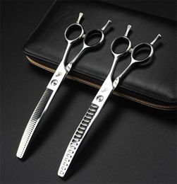 7inch Pet Grooming Curved Thinning Scissor Dog Cat Hair Cut Hairdressing Shear Clipper Professional Finetoothed teeth 2202221925665