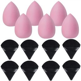 Puff 14 Pcs Makeup Blending Sponge, Professional Beauty Makeup Set Triangle Velvet Setting Foundation Sponge Beauty Egg Beauty Tools