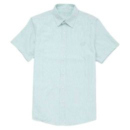 Alligator New in Fashion Vintage Striped Shirts Men Crocodile Short Sleeve Shirts Cotton Leisure Designer Brand Clothes