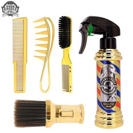 5pcs Professional Haircut Set Barbershop Spray Bottle Comb Brush Tools Salon Hairstylist Hair Cutting Styling Accessories