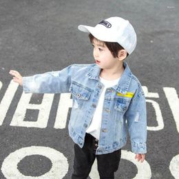 Jackets Boys Denim Jacket Baby Spring And Autumn Coats Fashion Toddler Boy 1-8 Years Old