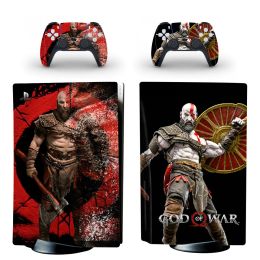 Stickers God of War PS5 Disc Skin Sticker Decal Cover for PlayStation 5 Console & Controllers PS5 Blue Ray Disc Skin Sticker Vinyl
