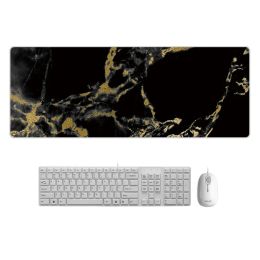 Mice 800x300x1.5mm Large Marble Desk Pad Mouse Pad Chill Gamer Leather kawaii Desk Mat Computer Keyboard Table Decoration Cover