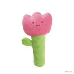 Stuffed Plush Animals Smiling Tulips Plush Toy Cute Soft Garden Delight Plush Pillow Creative Plush Plant Tulips Decoration Great Birthday Gift