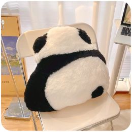 Pillow New 45cm Cute Black And White Fat Panda Fubao Lebao Kawaii Panda Plush Soft Pillow Office Waist Cushion Sofa Backrest Decoration