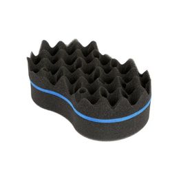 2024 new Double Sided Wave-shaped Sponge Brushes Multi-holes Side Braid Twist Hair Curl Wave Hair Sponge Brush Comb Hair Styling Toolsfor