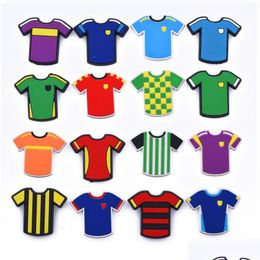 Shoe Parts & Accessories Custom Cartoon Souvenir Designer Pvc Charm Football Team Logo Sports Garment Decoration Drop Delivery Shoes Dhabo