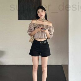 Frauen -Shorts -Designer PR -Familie 24 frühen Frühling New Shenzhen Nanyou Freizeittrend schlagen losen gerade Pin Denim S6HF