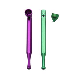 smoke pipe smoking shop Metal pipe oil burner pipes pencil shape thin mouth round end cigarette can be removed and carried bong dab rig