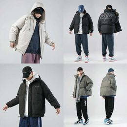 Parkas Winter japanischer Stil brandneue Downjacke Dicker warmes Mantel Streetwear Haruku Jacken Schichten Außenbekleidung Männer 201123 s s