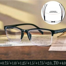 Sunglasses Men Reading Glasses Half-Frame Ultrlight Presbyopia 2024 Women Eyewear 0.75 To 4.0 Unisex