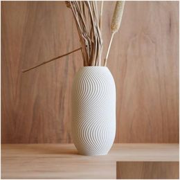 Vases A Simple White Mist Vase Wod Be Ideal For Dry Flowers. Drop Delivery Home Garden Decor Otagx