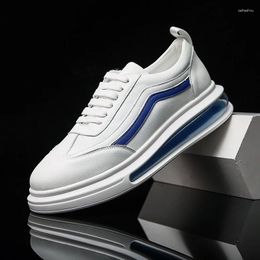 Casual Shoes Youth White Men's Sneakers Trend Genuine Leather Platform Men 2024 Brand Designer Board Outdoor Trainers