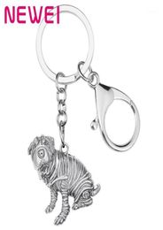 Keychains Ei Alloy Plated Antique Gold Shar Pei Dog Lovely Animal Key Chain Jewelry For Women Men Kids Funny Bag Decoration17834807