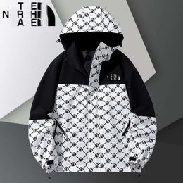 Designer Luxury Chaopai Luxury Classic Luxury Classic Sports Jacket New men's Spring 2024 patchwork printed letter loose stylish hooded jacket