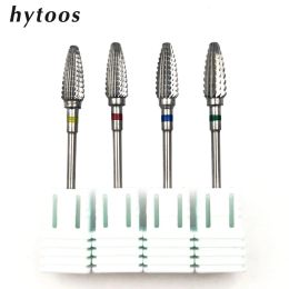 Bits HYTOOS Nail Drill Bit 3/32" Tungsten Carbide Nail Bits Rotary Burr Millling Cutter for Manicure Electric Nails Accessories Tool