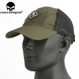 Ball Caps emersongear Emerson Tactical Assault Cap Outdoor Baseball Hat Tactical Airsoft Millitary Army Sun Hats Nylon Mesh Cap J240425