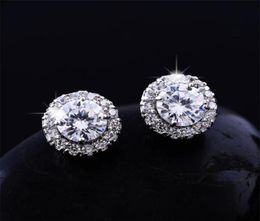 New Arrival 18K White Gold Plated Earings Big Diamond Earrings for Women White Zircon Earrings35307891198211