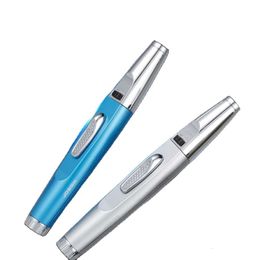 Wholesale Single Flame Jet Lighter CUSTOM Portable Windproof Cigarette Slim Pen Metal Lighters