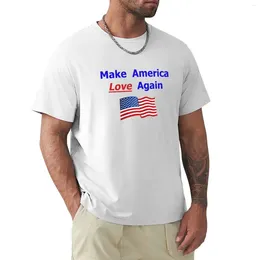 Men's Polos Make America Love Again T-shirt Short Sleeve Tee Blouse Cute Clothes Vintage