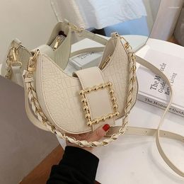 Shoulder Bags Weave Strap Armpit Bag 2024 Quality PU Leather Women's Designer Handbag Crocodile Pattern Messenger