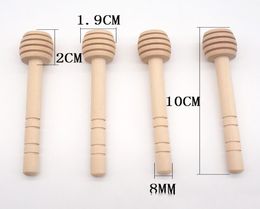 8cm 10 cm 10 4cm long mini wooden honey stick stirrer honey dippers party supply spoon stick honey jar stick2286720