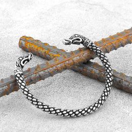 Link Bracelets High-quality Creative Men's Viking Animal Bracelet Hip Hop Vintage Stainless Steel Amulet Jewelry